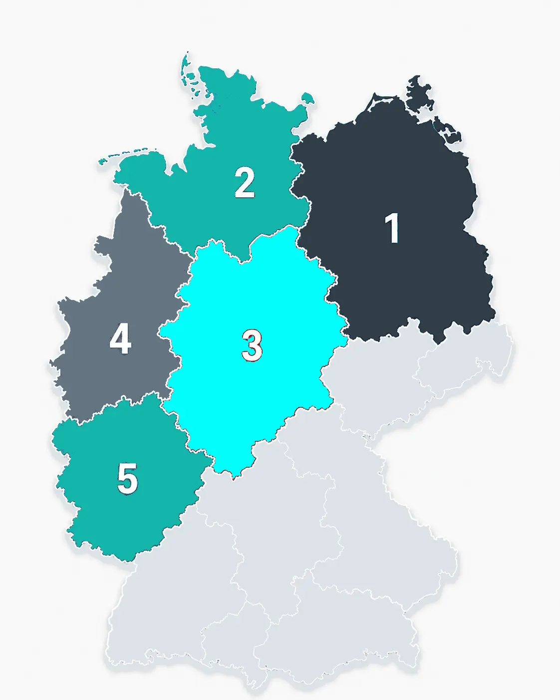 IMPCO-Metall Vertriebsgebiet PLZ 1 bis 5 in Deutschland